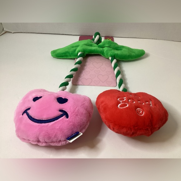 Life Is Good | Valentines Red Pink Hearts Love Squeaky Crinkle Dog Toy - Picture 2 of 5